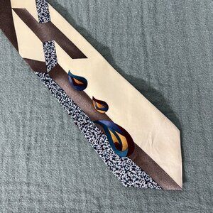 Vintage Evan-Picone Color Block & Abstract Design Neck Tie